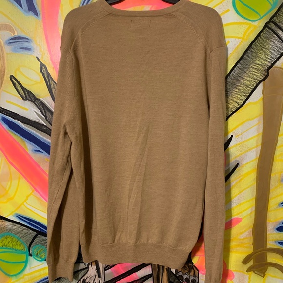 Express Italian Merino Wool V-Neck Sweater Sz XL - Picture 5 of 5